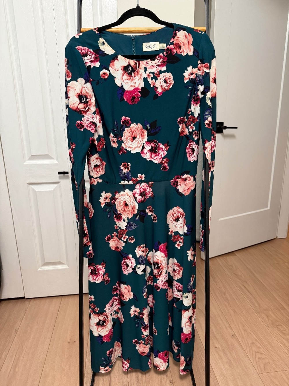 Eliza J Teal Floral dress